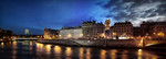 Quai de Seine à Paris de nuit